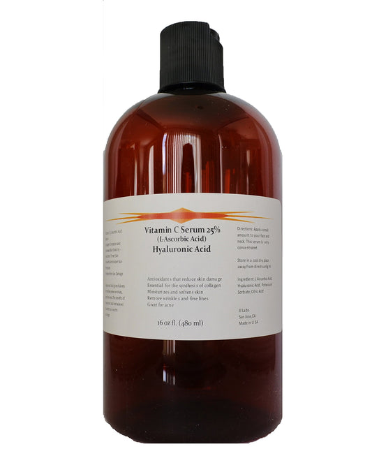 Vitamin C Skin Serum 25% (L-ascorbic Acid) with Pure Hyaluronic Acid Anti Aging Serum (32oz) Beauty & Personal Care JJ Labs Skin Solutions