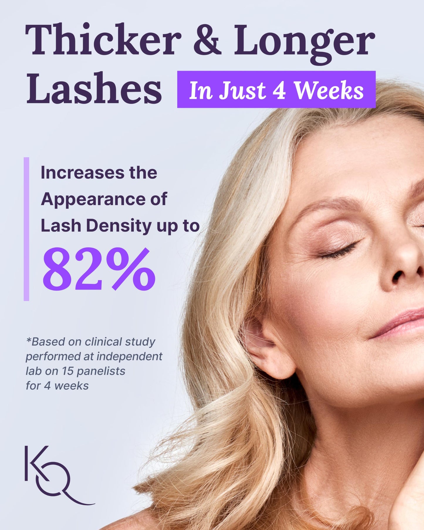 Keranique Lash Growth Serum - Eyelash Enhancer for Women with Thin & Brittle Lashes - Intense Boost for Long, Natural Eyelashes