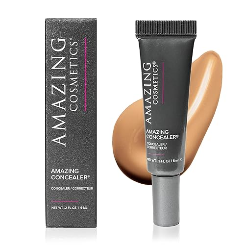 AmazingCosmetics Amazing Concealer, multipurpose full coverage concealer 0.2 oz, Tan Golden