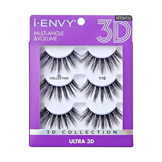 iEnvy False Eyelashes 3 Pairs Fluffy and Natural Multiangle and Volume Faux Mink Lashes (16)