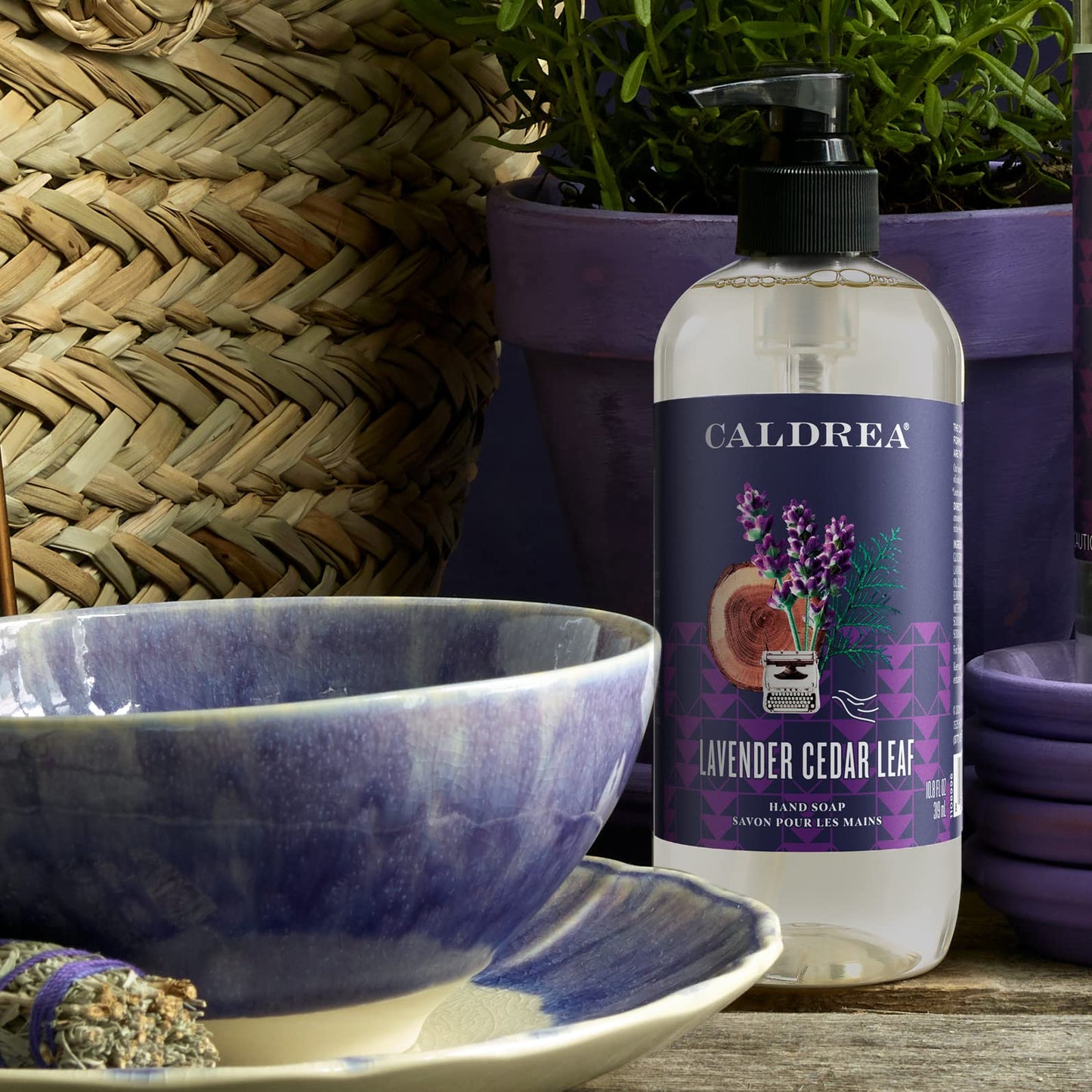 Caldrea Hand Wash Soap, Aloe Vera Gel, Olive Oil And Essential Oils To Cleanse And Condition, Lavender Cedar Leaf Scent, 10.8 Oz Beauty & Personal Care Caldrea