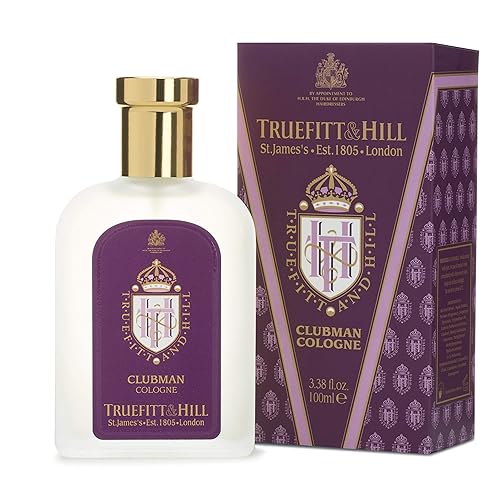 Truefitt & Hill Luxury Cologne - Premium Long-Lasting Bergamot and Lavender Men's Clubman Scented Fragrance, Presented in a Beautifully Etched