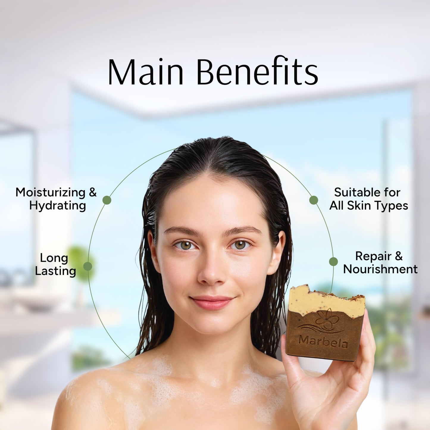 Marbela Cosmetics Yamma Jamma Handmade Soap Bar - Made in USA, Vegan Friendly, Palm Oil Free, Natural Bar Soap - Gentle Face & Body Soap for Daily Beauty & Personal Care Marbela