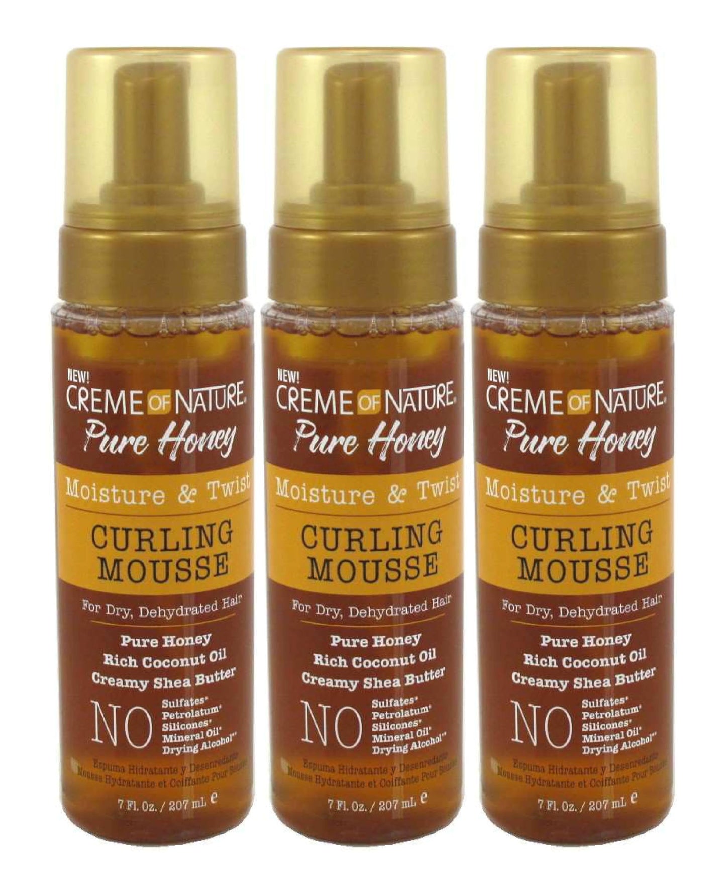 Creme of Nature Pure Honey Curling Mousse 7 Ounce Pump (207ml)