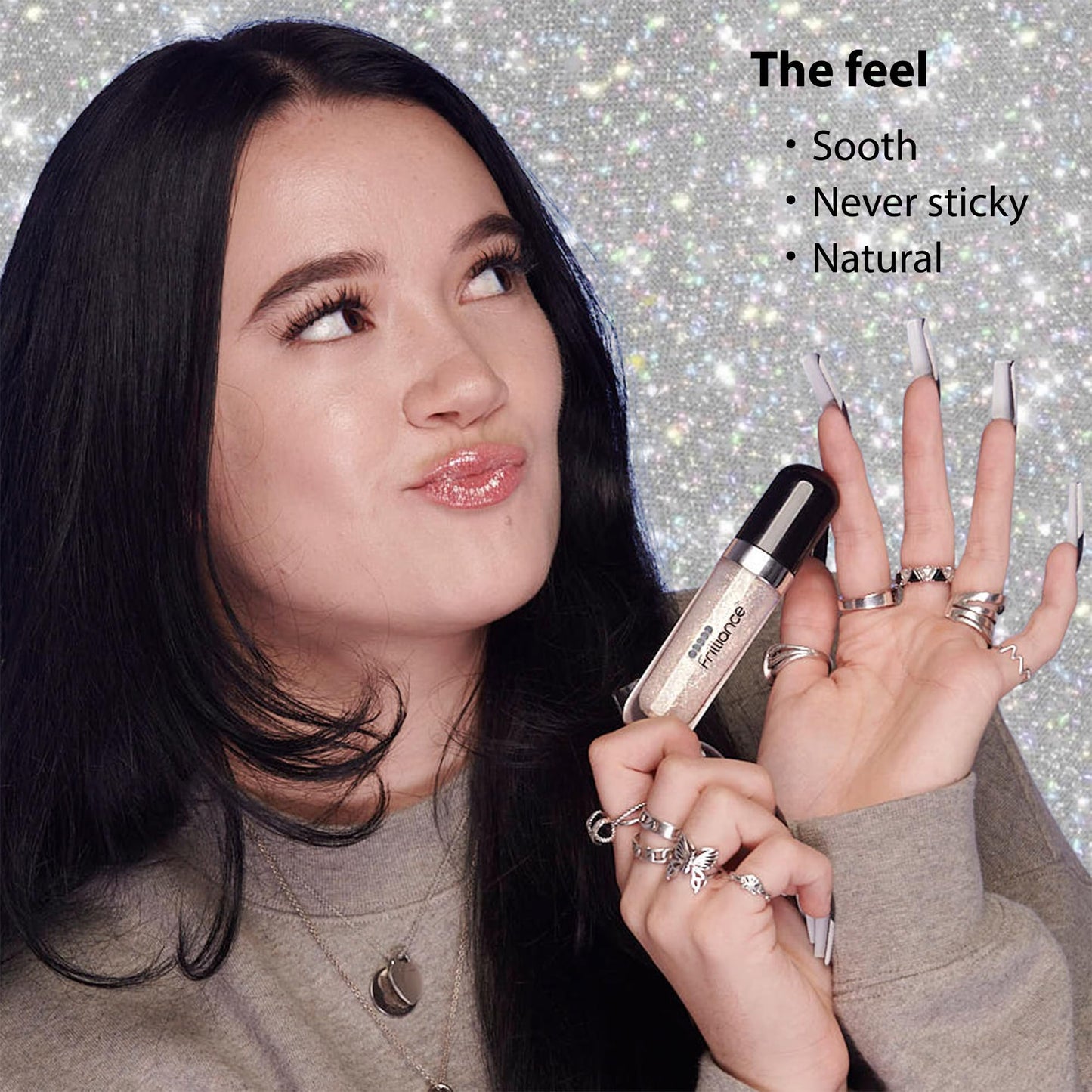 Frilliance Moisturizing Natural Lip Gloss for Teens, Cruelty Free Hypoallergenic All Skin Types, 8 ml / .28 fl oz (Pearly Y2K)