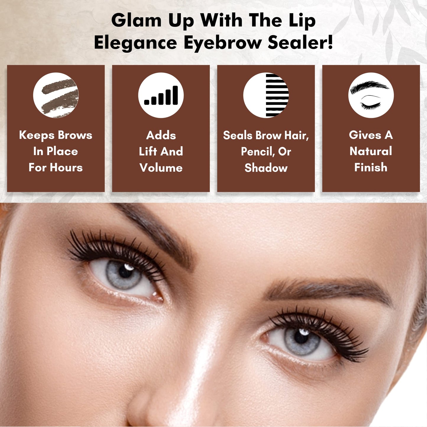 Lip Elegance Eyebrow Sealer - Clear Waterproof Brow Gel for Extreme Hold, 0.17 Ounce