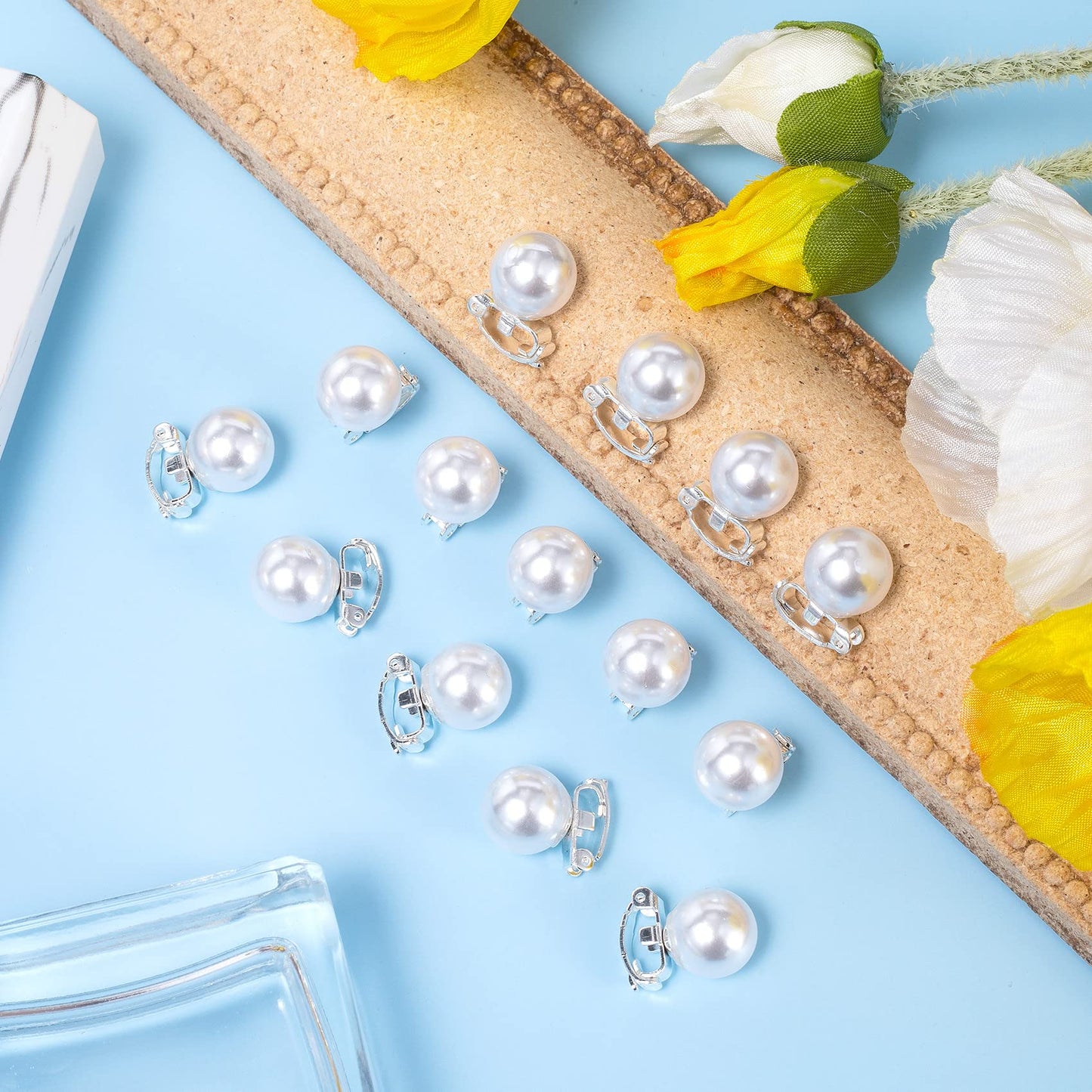 Isslly 30PCS Mini Pearl Hair Clips for Women, White Pearl Hair Pins, Cute Hair Barrettes, Elegant Head Decorations for Girls, Brides for Daily Use