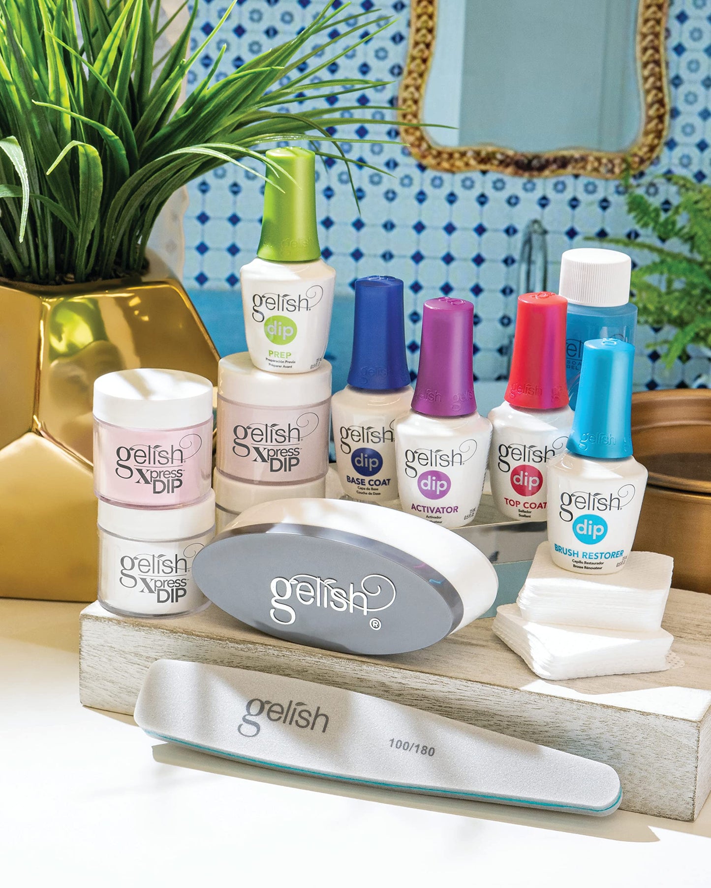 Gelish Xpress Dip Powder System Nail Bundle - French Kit Beauty & Personal Care Gelish