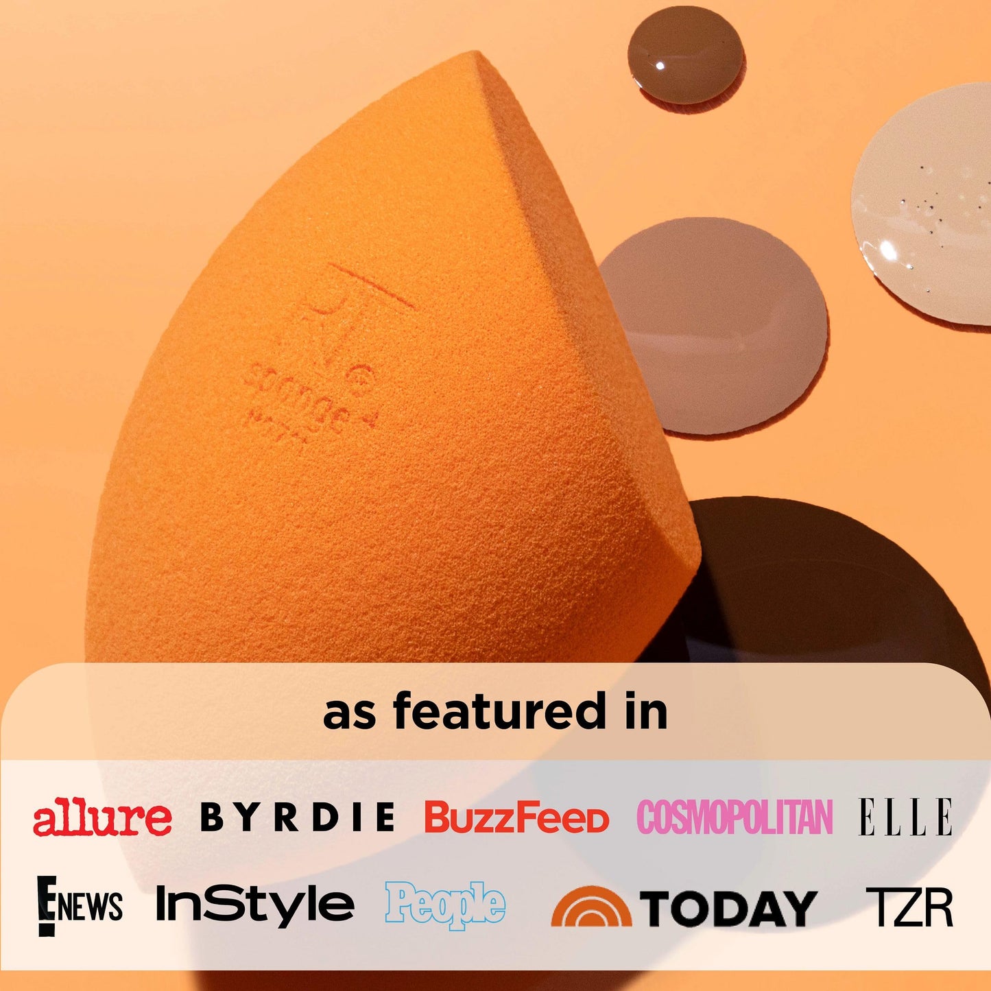 Real Techniques Miracle Complexion Sponge + Travel Case, Makeup Blending Sponge, For Foundation, Sponge Case for Travel, Light To Medium Coverage