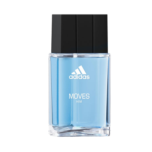 Adidas Moves Him Eau de Toilette 1 fl oz (Pack of 1), Notes of Green Apple, Cedarwood, Musk, Men's Fragrance, Long Lasting, Sporty Fragrance, Travel