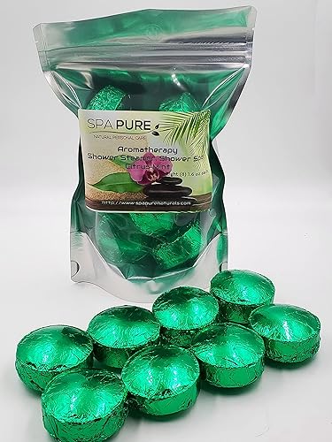 Citrus Mint Aromatherapy Shower Bombs/Steamers: 100% Natural/Organic Essential Oils - Transform Your Shower (8 Count) Pack of 1