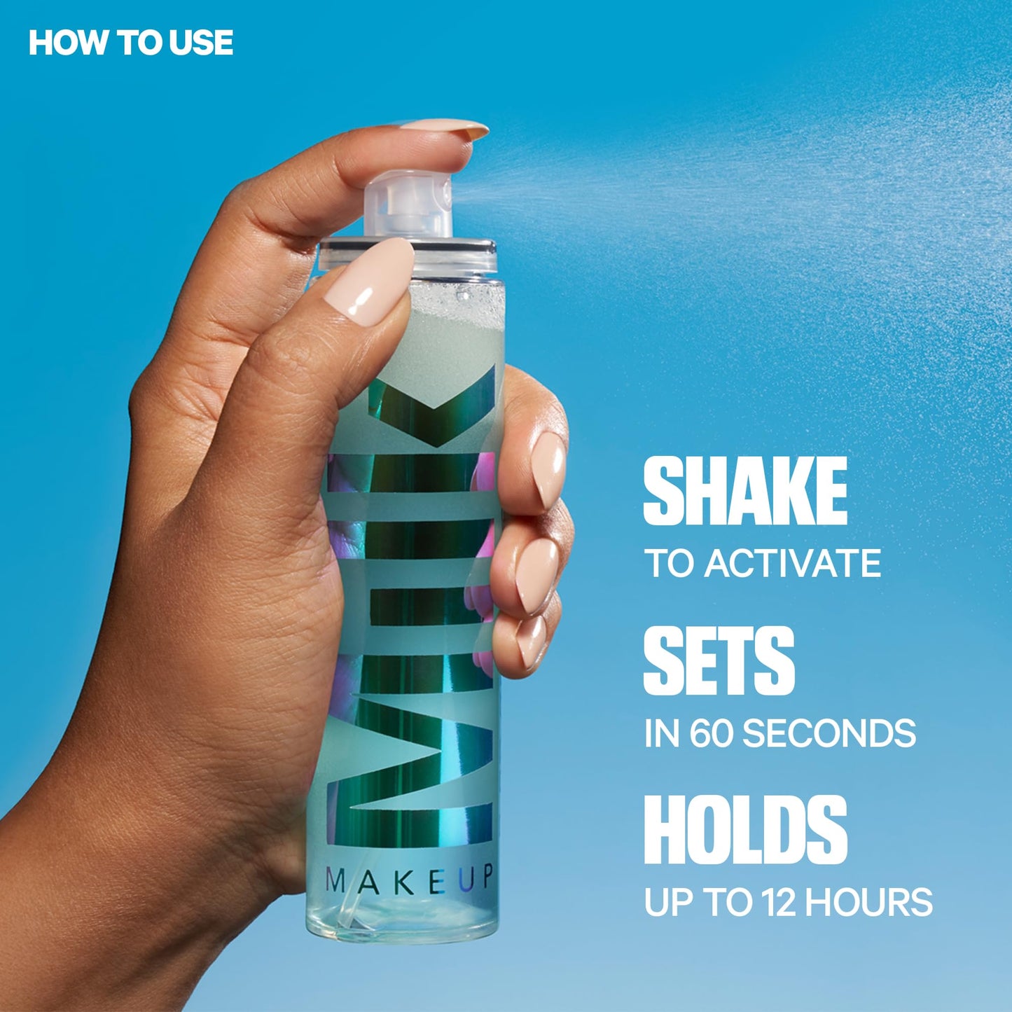 Milk Makeup Hydro Grip Set + Refresh Spray with Hyaluronic Acid - Sets Makeup + Hydrates Skin for Up to 12 Hours - Long-Lasting, Alcohol-Free Facial Beauty and Personal Care Milk Makeup