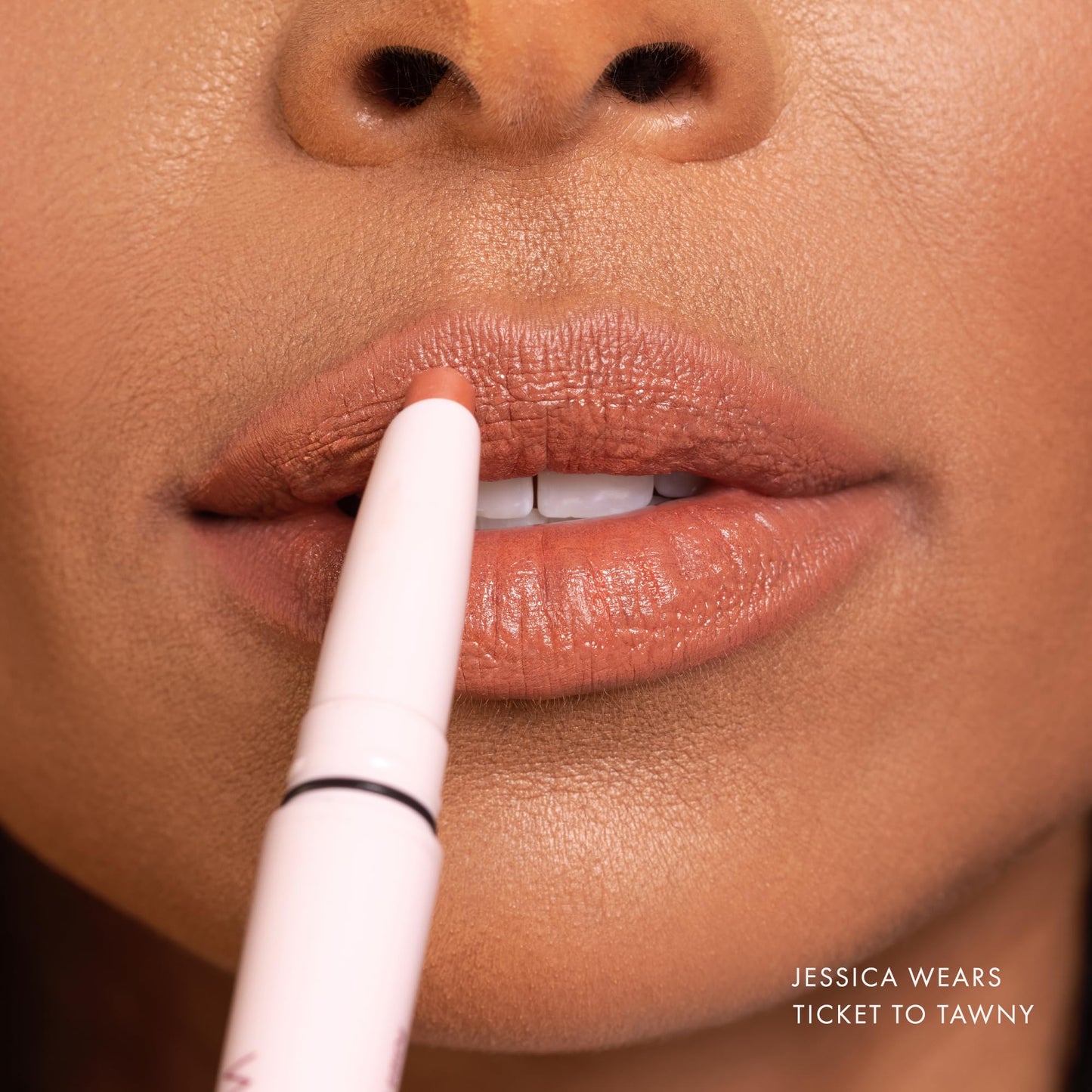 Wander Beauty Lipsetter Dual Cream Lipstick + Lip Liner - Ticket to Tawny - Ultra-Smooth, Hydrating Lipstick and Brown Nude Lip Liner with a Soft