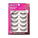 i-ENVY 5 Pairs Demi Wispies False Lashes (1 Pack), Premium Quality 100% Human Hair, Fluffy Feathered Eyelashes With Volume & Curl, Natural Look