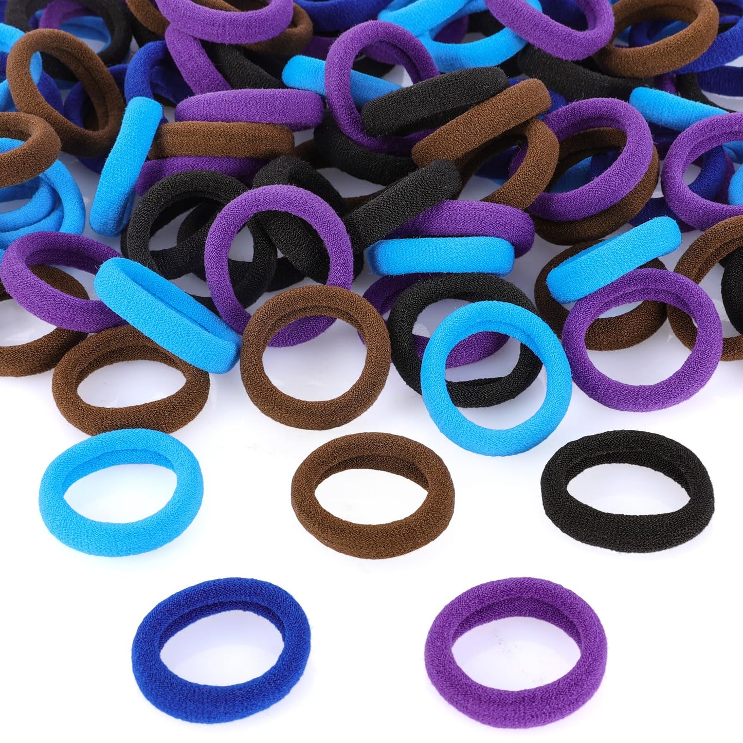 QRTVI 120 Pcs Baby Hair Ties, Cotton Toddler Hair Ties for Girls and Kids, Multicolor Small Seamless Hair Bands Elastic Ponytail Holders(Dark) Beauty and Personal Care QRTVI