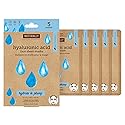 Naturally - Hydrating Hyaluronic Acid Sheet Mask for Dry Skin - Deep Moisturizing & Soothing Spa Facial Treatment, Hydrating Face Mask Set, 5 Sheet