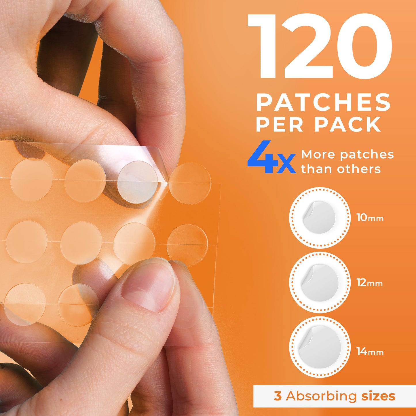 Acne Patches (120 Count) with Tea Tree Oil, Hydrocolloid Pimple Patches for Face - Zit Patch Acne Dots - Cystic Acne Patches Treatment - Pimple Patch