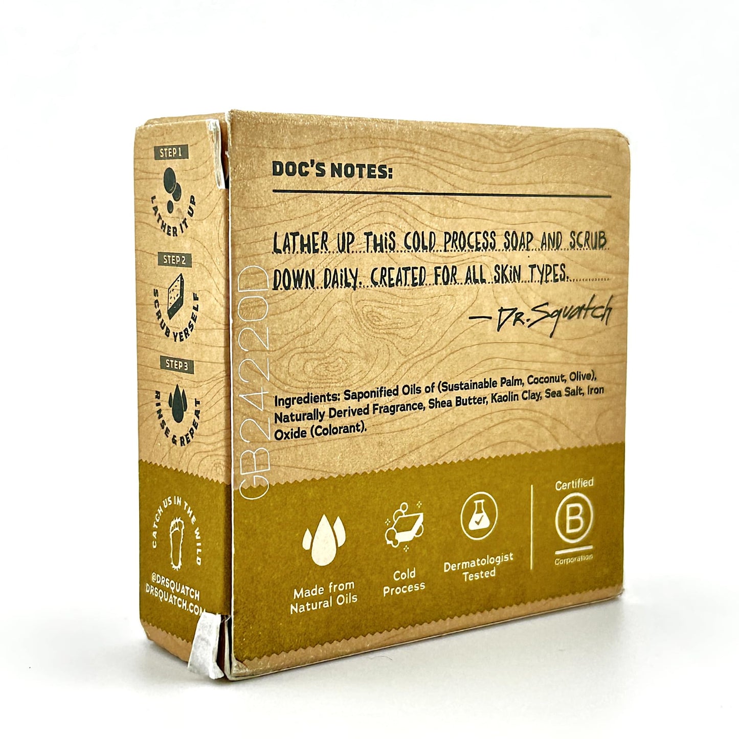 Dr. Squatch All Natural Bar Soap for Men with Zero Grit, Gold Moss