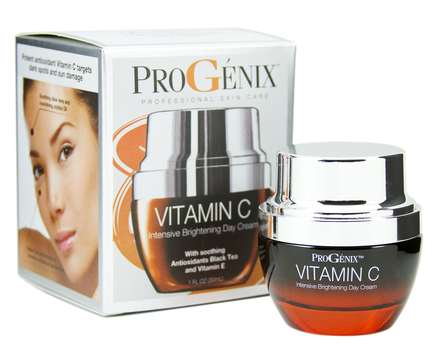 Progenix Vitamin C Face Cream Moisturizer Skin Care Facial Lotion, Potent Vitamin C Gel Cream For Face Targets Dry Skin, Age Spots, Wrinkles