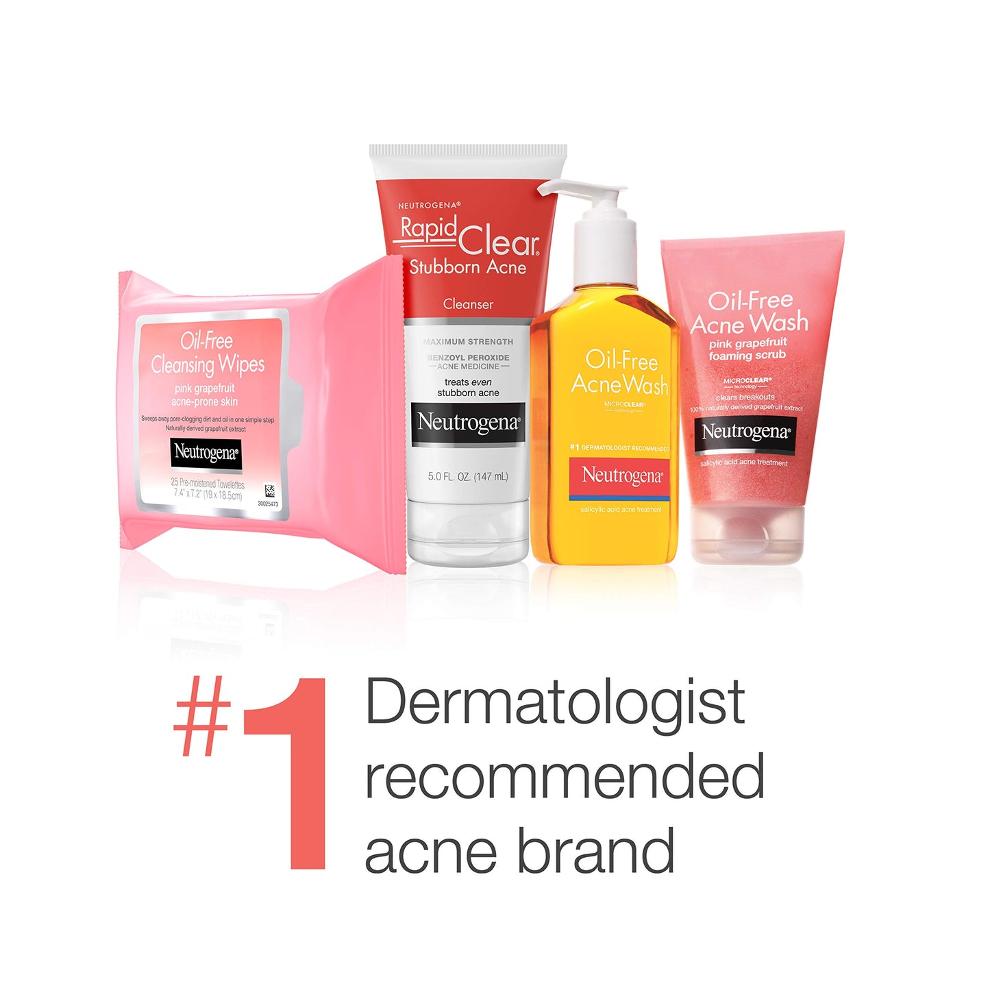 Neutrogena Body Clear Acne Treatment Body Wash with 2% Salicylic Acid Acne Medicine to Prevent Body Breakouts, Pink Grapefruit Shower Gel for Back