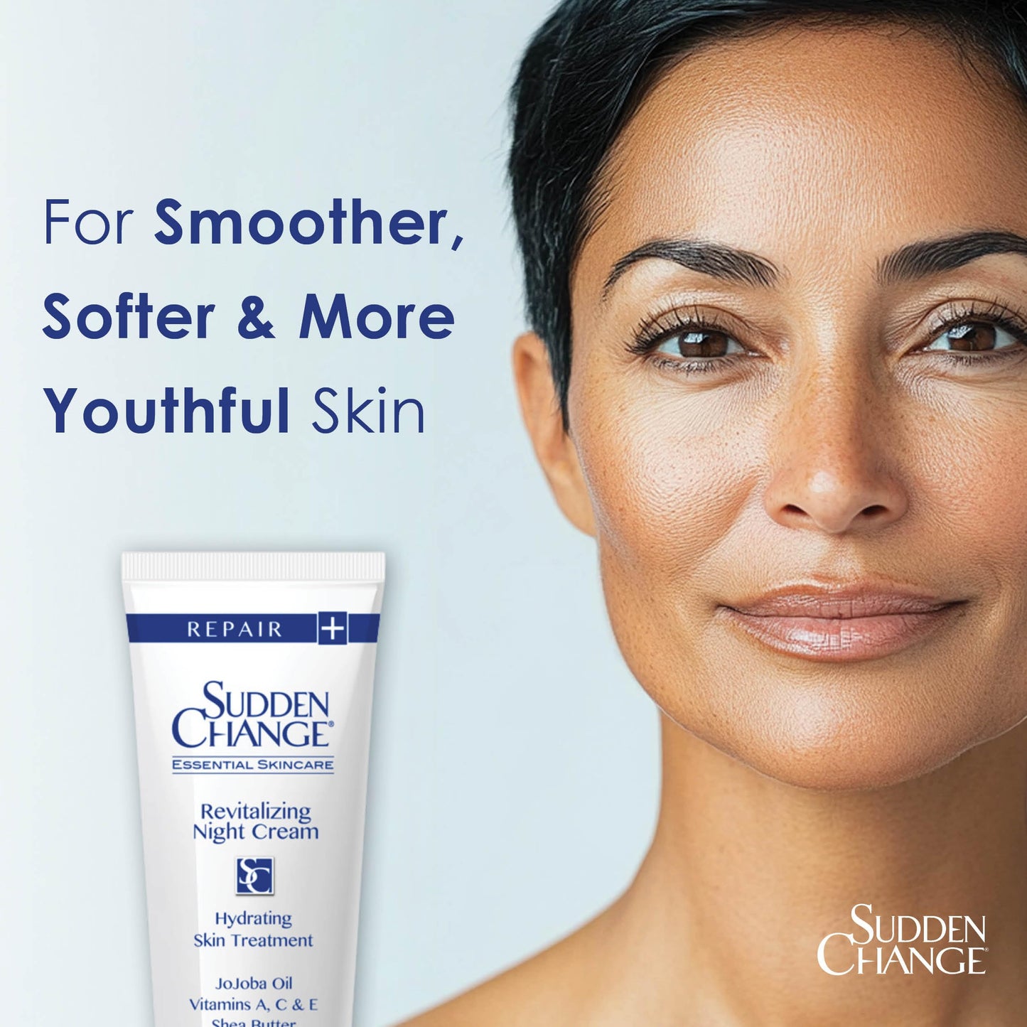 Sudden Change Revitalizing Night Cream - Face Lotion For Deep Wrinkles - Clinically Proven & Recommended By Professionals - Collagen & Elastin Booster