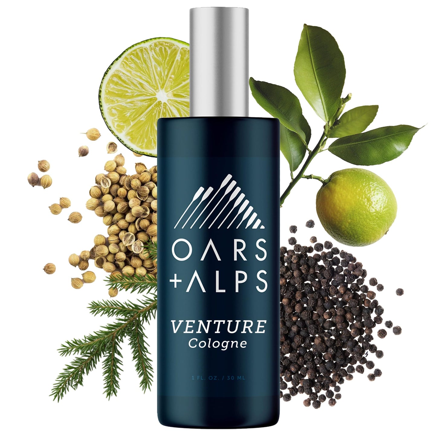 Oars + Alps Venture Mens Cologne and Body Spray, Travel Size Cologne for Men Body Spray, Citrus & Herbal Fragrance, Scented with Bergamont, Coastal
