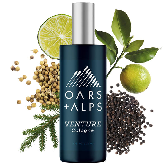 Oars + Alps Venture Mens Cologne and Body Spray, Travel Size Cologne for Men Body Spray, Citrus & Herbal Fragrance, Scented with Bergamont, Coastal