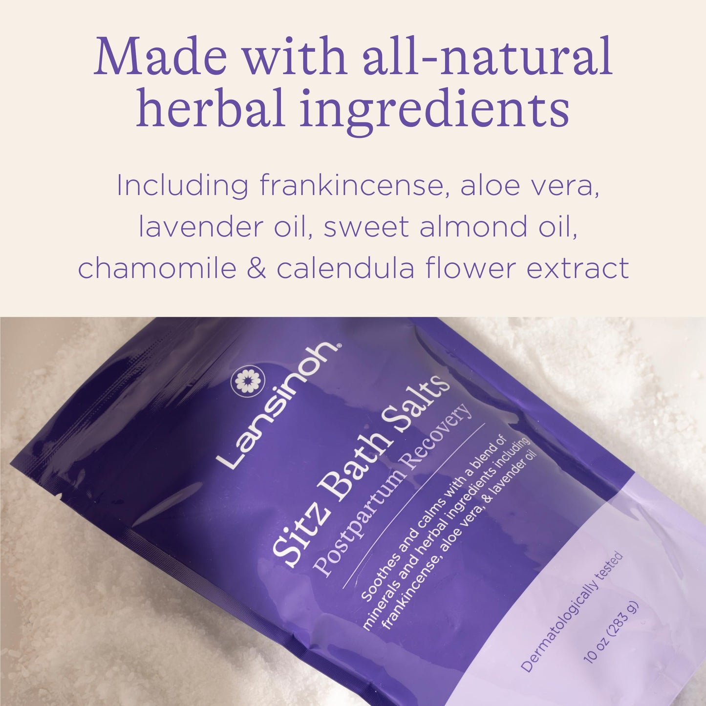 Lansinoh Sitz Bath Salts for Postpartum Care, Perineal Soak with Epsom Salt, Aloe Vera, Lavender & Frankincense Oil, 10 Ounces (Pack of 12) Beauty and Personal Care Lansinoh