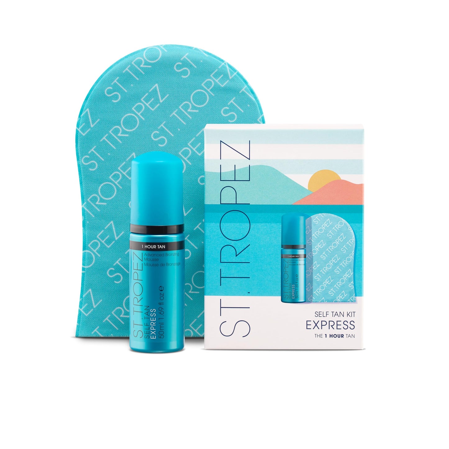 St.Tropez Self Tan Express Mini Kit: Travel-Sized Light/Medium/Dark 1-3 Hour Express Mousse and Tanning Applicator Mitt, Even & Natural, Vegan Beauty and Personal Care St.Tropez Default Title