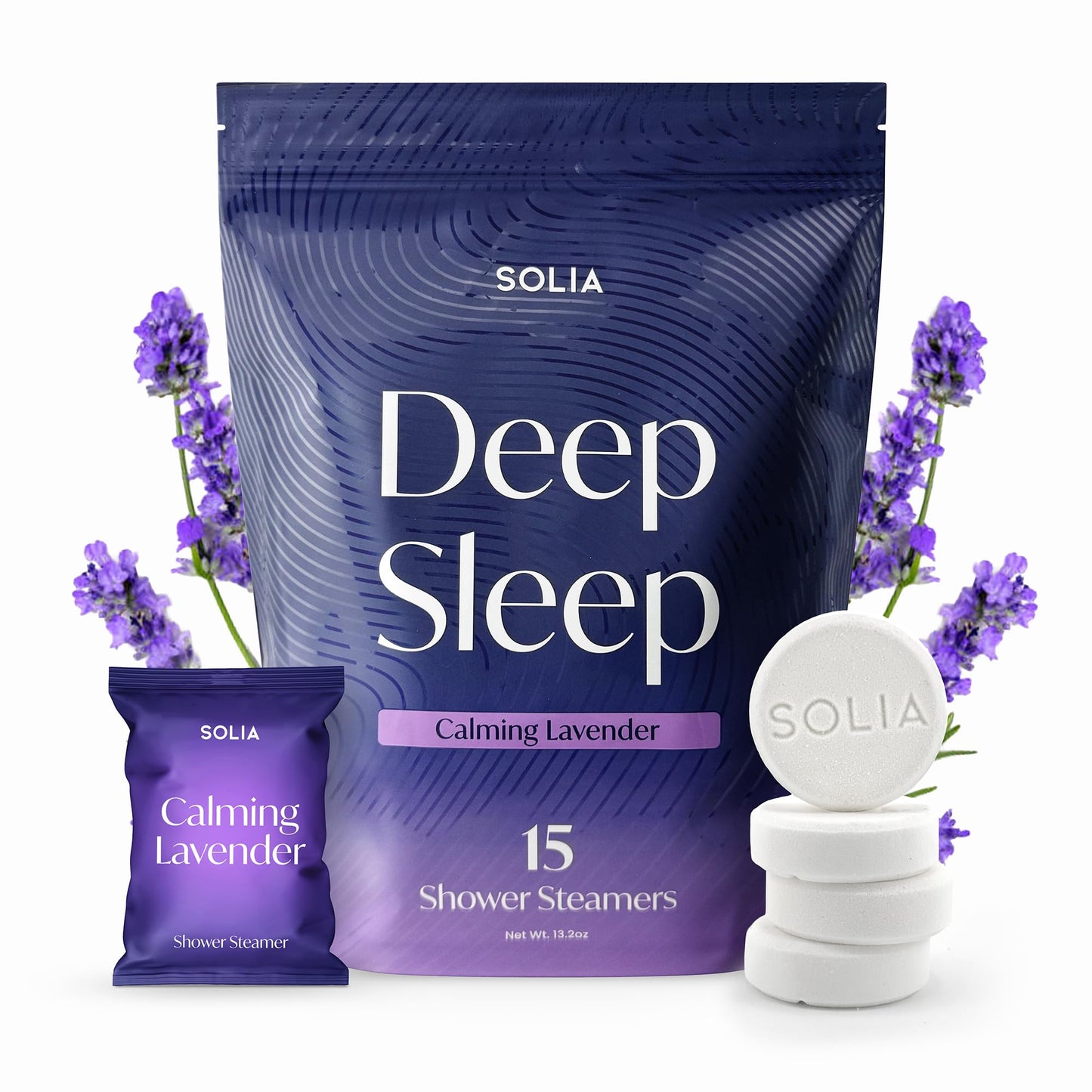Deep Sleep Lavender Shower Steamers, Patented Calm Shower Steamers Lavender Aromatherapy Bath Bombs for Women, Relaxing Gifts for Women and Men Beauty and Personal Care Solinia