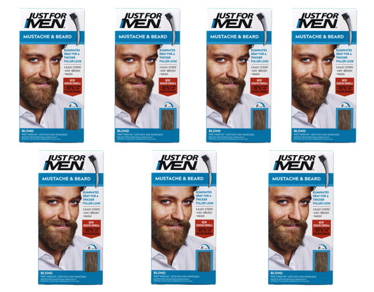 JUST FOR MEN Brush-In Color Gel for Mustache & Beard, Blond M-10/15 1 Each (Pack of 7)