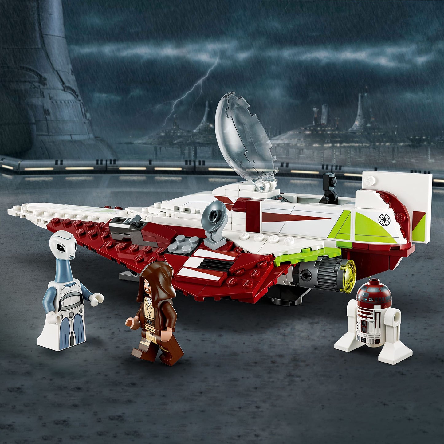 LEGO Star Wars Obi-Wan Kenobi’s Jedi Starfighter 75333 Building Set with Minifigures, Lightsaber & Clone Ship, Gift for Kids Ages 7+