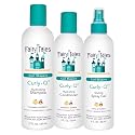 Fairy Tales Curly Q Hydrating Kids Shampoo 12oz, Conditioner 8oz, and Styling Spray Gel 8oz - Paraben, Sulfate, Gluten, and Nut Free - For All Curl