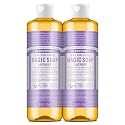 Dr. Bronner's Pure-Castile Magic Liquid Soap (Lavender, 16 Ounce, 2-Pack)- Made with Regenerative Organic Certified Oils, 18-in1 Uses: Face, Hair