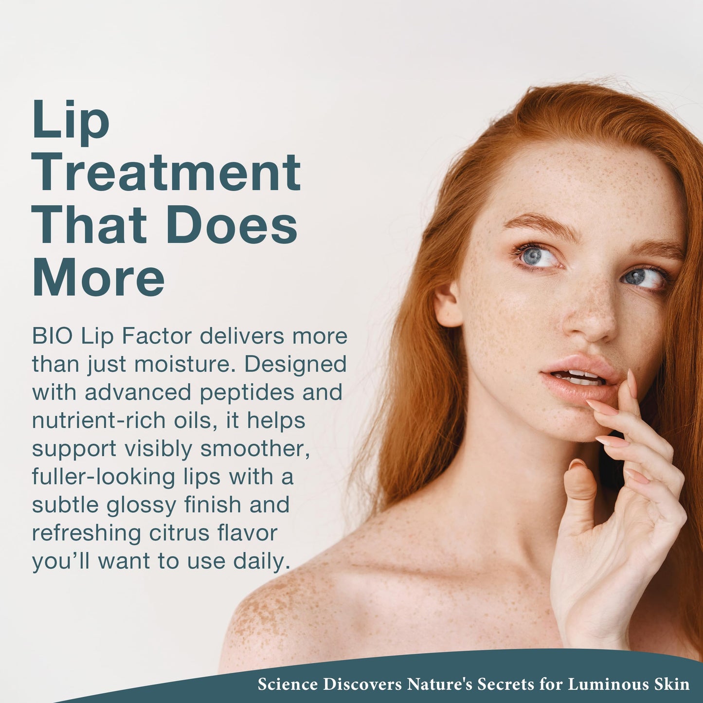 Lira Clinical BIO Lip Factor - Lip Balm SPF 15 for Soft, Full, and Supple Lips - Lip Treatment with Peptides, Vitamin C, E, Jojoba Oil, Avocado Oil