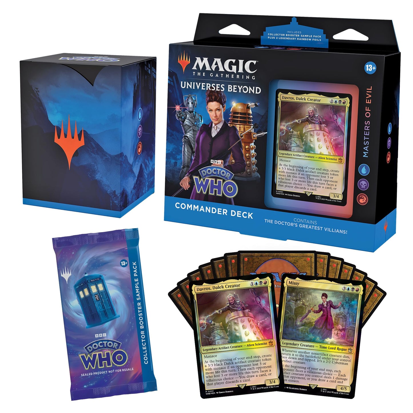 Magic The Gathering Doctor Who Commander Deck Bundle - Includes All 4 Decks (1 Masters of Evil, 1 Blast from The Past, 1 Timey-Wimey, and 1 Paradox…
