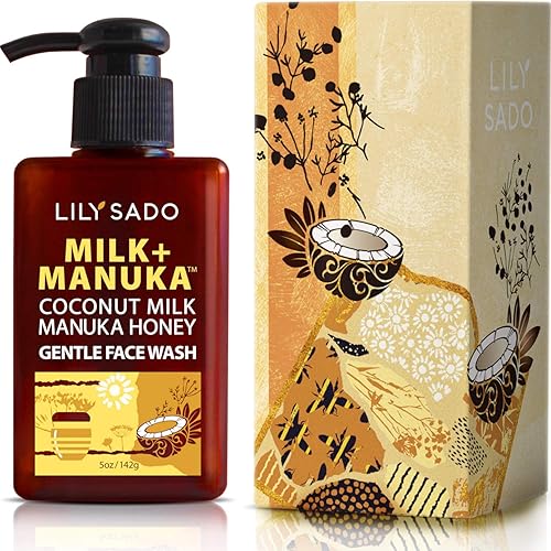 LILY SADO MILK+MANUKA™ Coconut Milk & Manuka Honey Gentle Gel Face Cleanser - Natural Cruelty-Free Facial Wash Cleanses, Balances, Soothes & Hydrates