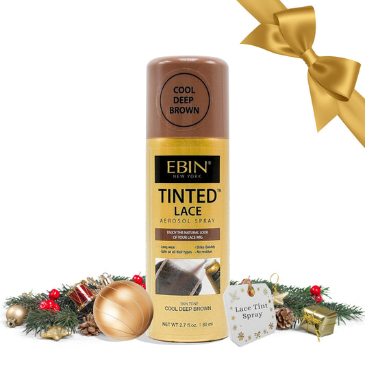 EBIN NEW YORK Tinted Lace Spray Cool Deep Brown | Quick Dry, Water Resistant & High Pigment Lace Tint for Wig | Even Spray, No Residue & Natural