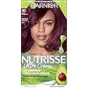 Garnier Hair Color Nutrisse Nourishing Creme, 42 Deep Burgundy (Black Cherry) Red Permanent Hair Dye, 1 Count (Packaging May Vary)