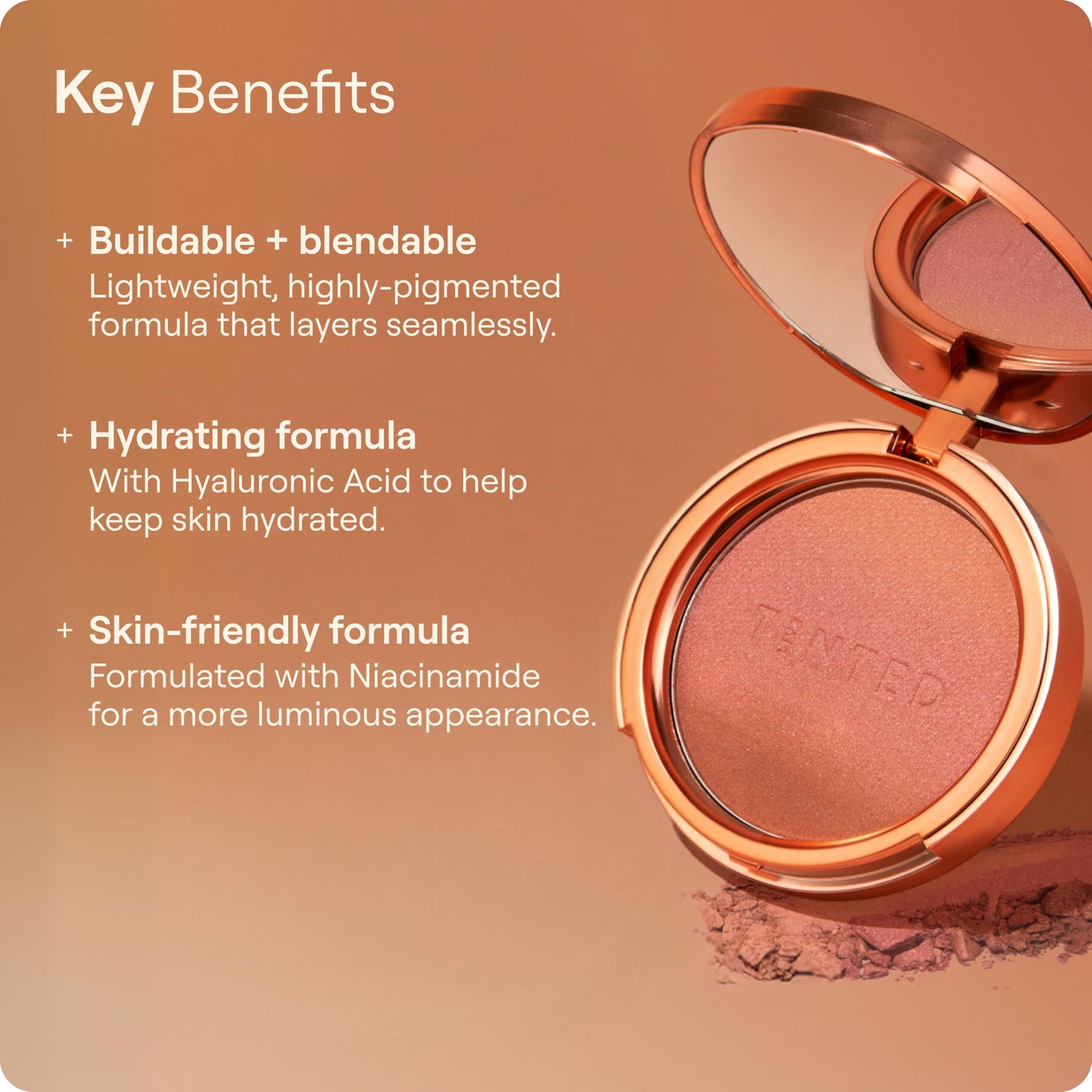 Live Tinted Huebeam Gradient Blushing Bronzer - Lightweight, Highly-Pigmented, Buildable & Blendable - Sunkissed, Glowy, Even Toned Skin Face Blush