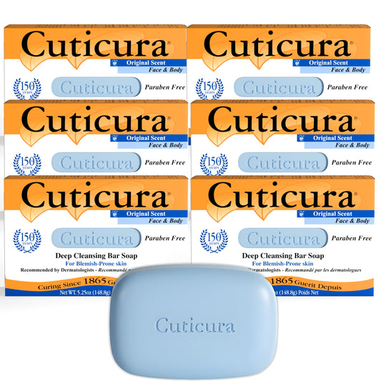 Cuticura Official Deep Cleansing Face and Body Soap - 5.25 oz (Pack of 6) Beauty & Personal Care Cuticura