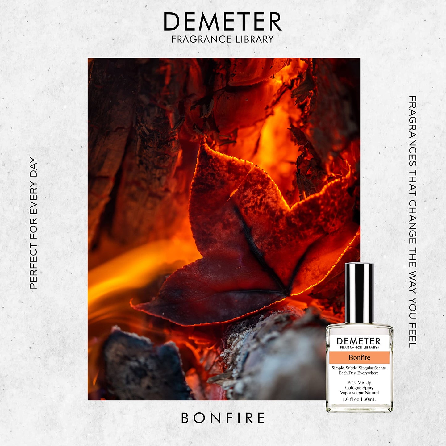 DEMETER Natural Perfume Spray Cologne for Women and Men, Bonfire, 1 oz