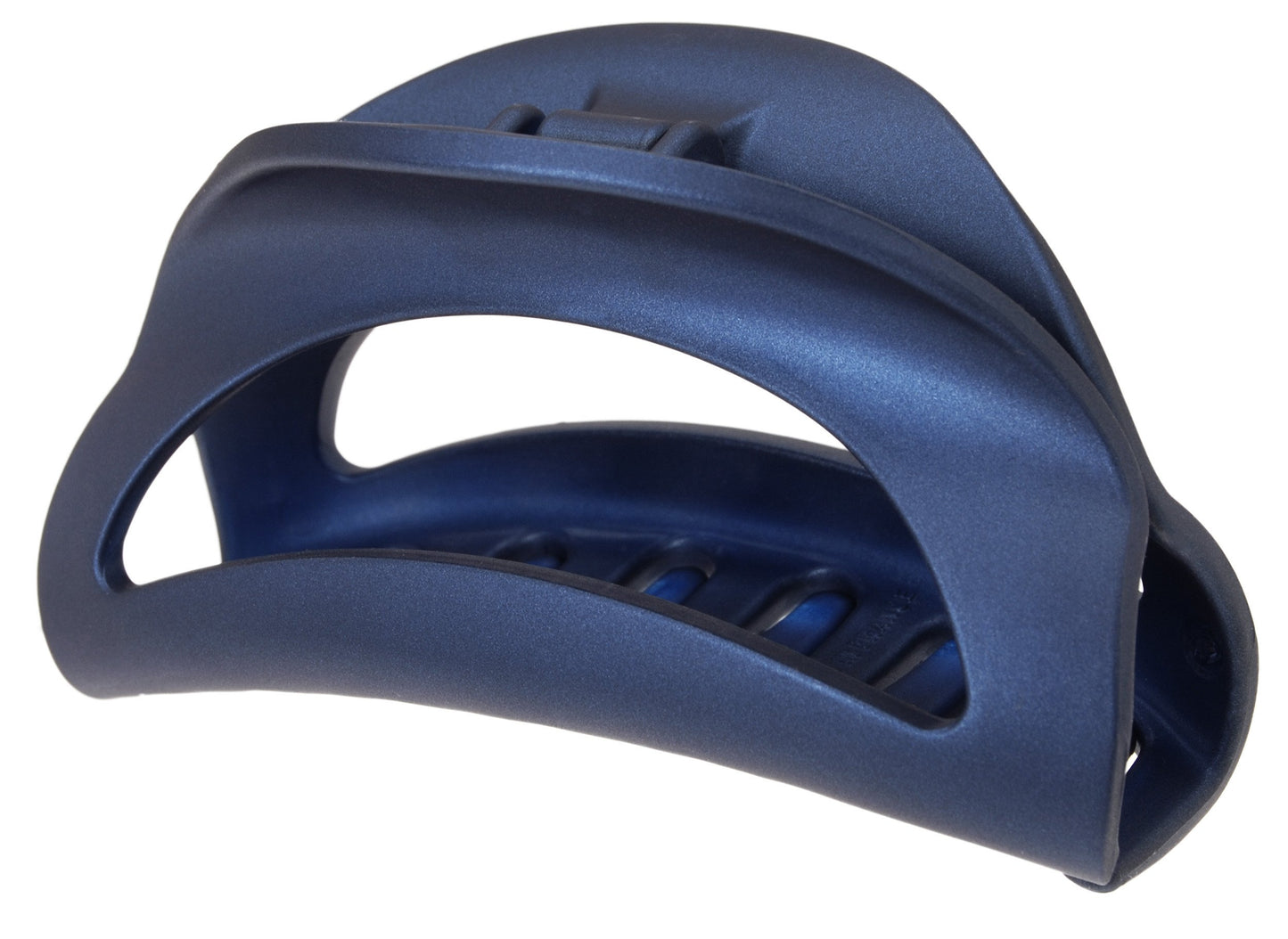 France Luxe Large Cutout Curve Claw Clip - Matte Navy