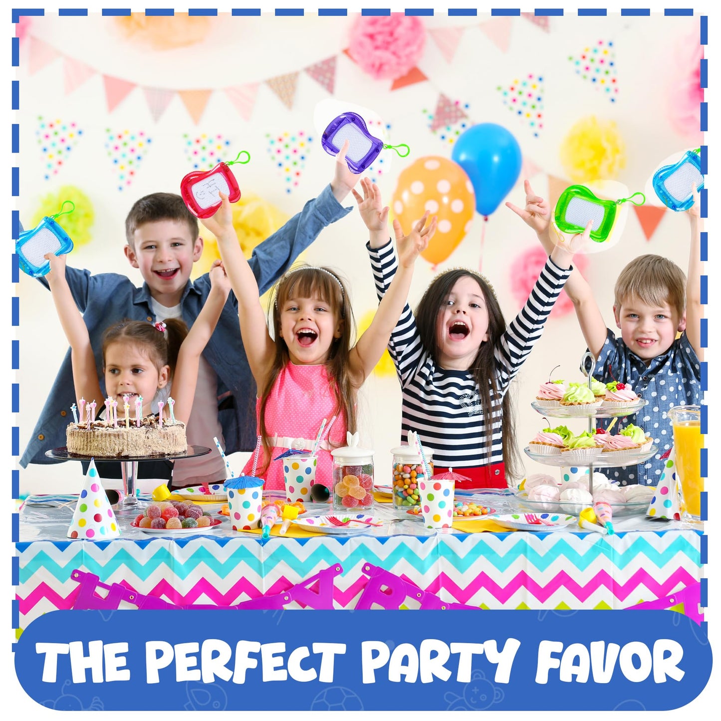 Bedwina Mini Magnetic Drawing Board for Kids - (Pack of 12) Backpack Keychain Clip Drawing Boards, Erasable Doodle Sketch Writing Pad Boys & Girls…