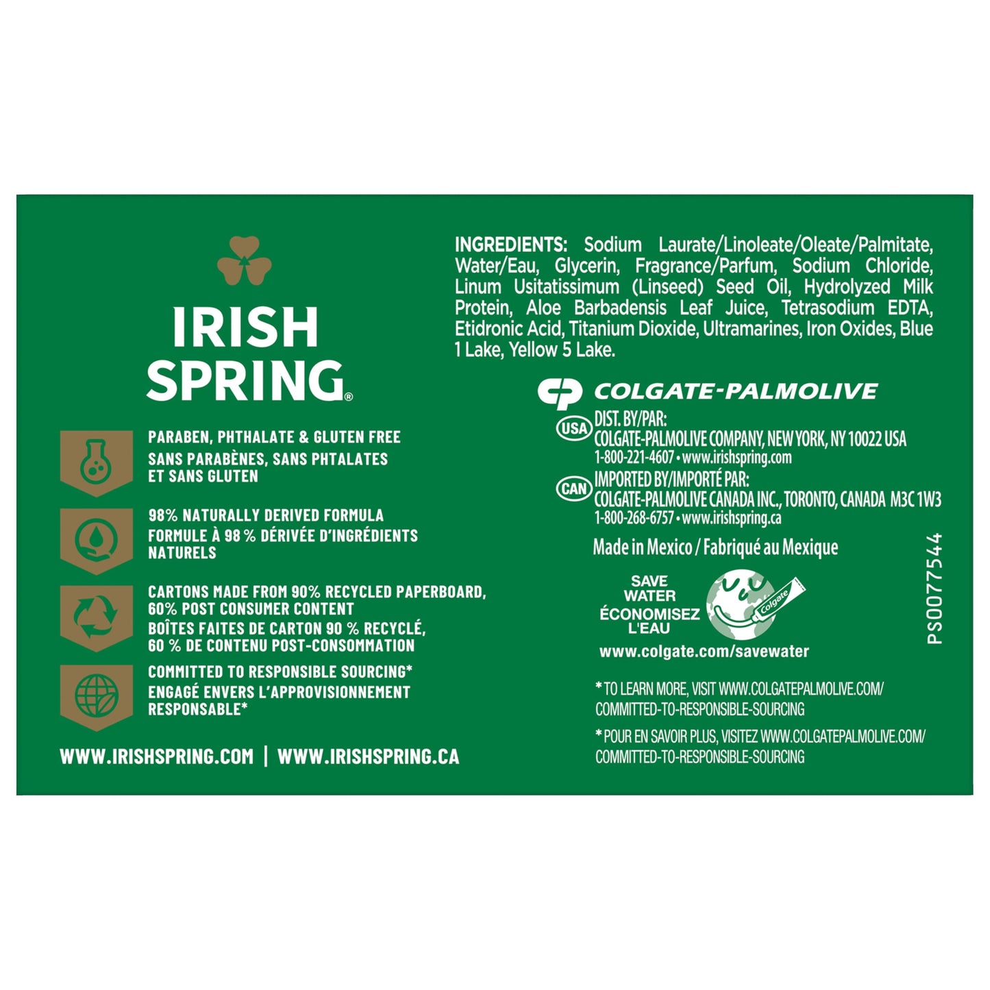 Irish Spring Aloe Vera Moisturizing Bar Soap, 44.4 Oz