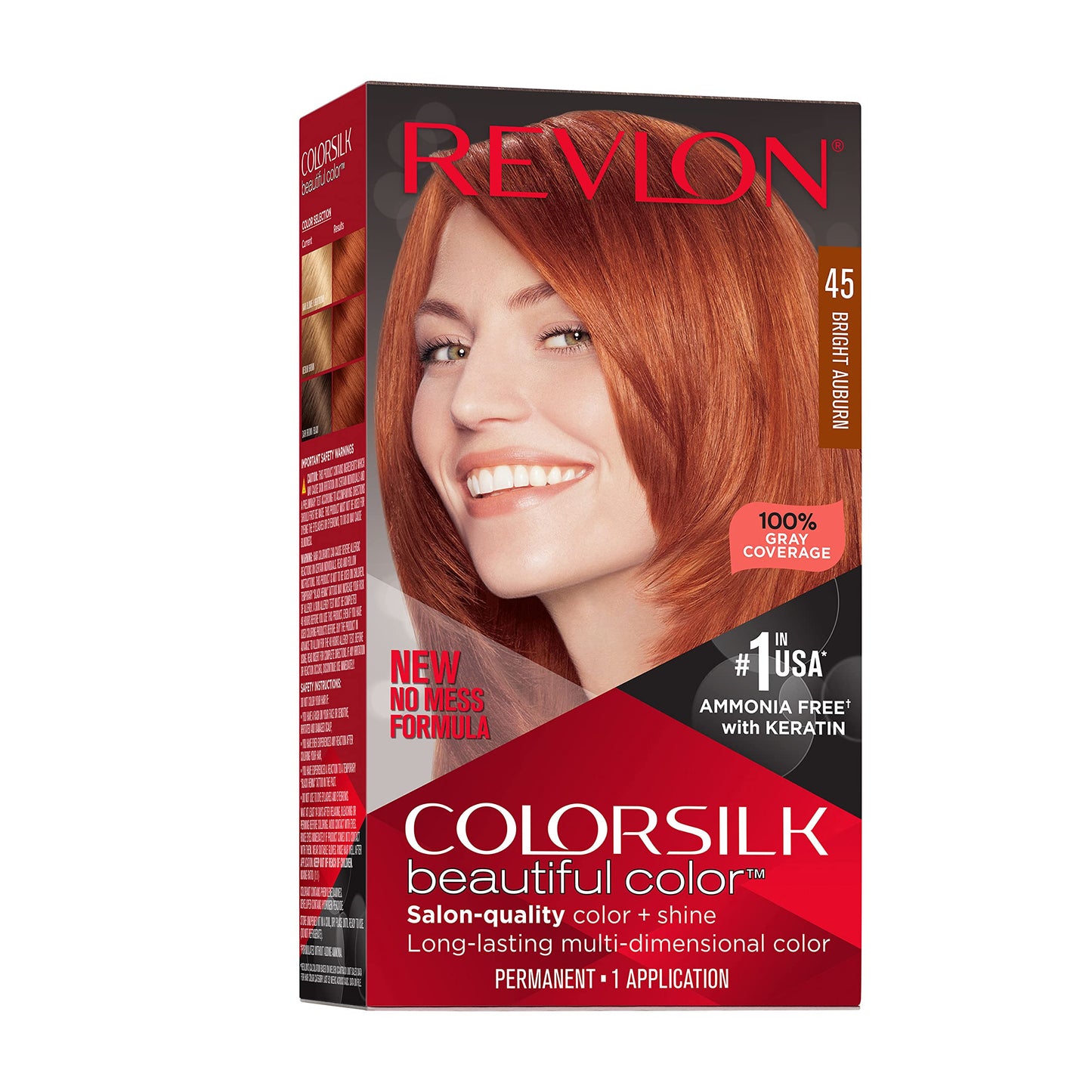 Revlon Colorsilk Beautiful Color Permanent Hair Color, Long-Lasting High-Definition Color, Shine & Silky Softness with 100% Gray Coverage, Ammonia