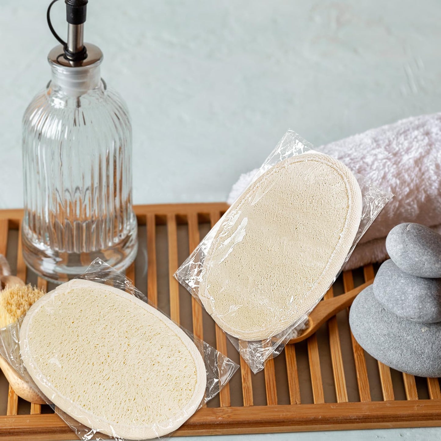 Ttarxug Loofah Individually Wrapped,Luffa,Natural Loofahs,Bath Loofah,Shower Loofah,Body Loofah,Loofah Exfoliating Body Scrubber Pads,Travel Loofah Beauty and Personal Care Ttarxug