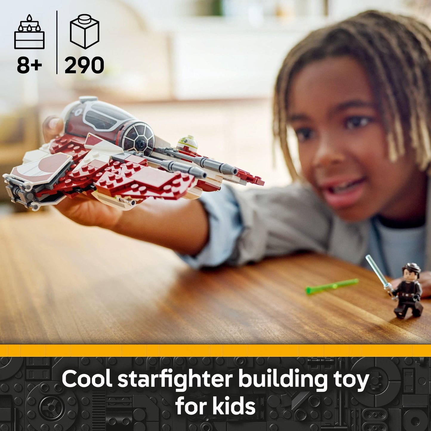 LEGO Star Wars Ahsoka’s Jedi Interceptor 75401, Clone Wars Spaceship Building Toy for Kids Ages 8+, Fun Star Wars Gift for Boys & Girls