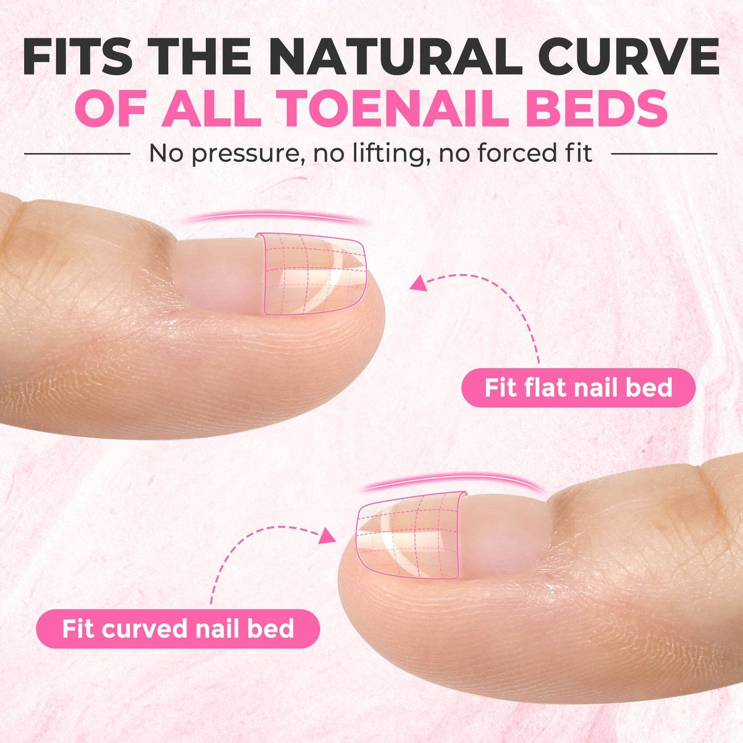 UNA GELLA Toe Nail Tips Half-Cover Squavol 510 Pcs, 15 Sizes Pre-filed Squavol Toe Tips Acrylic Nails, Square Oval Nail Forms for Wide Toe Nail Beauty and Personal Care UNA GELLA
