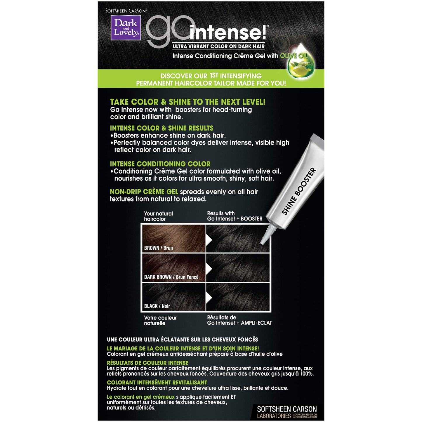 SoftSheen-Carson Dark and Lovely Go Intense Ultra Vibrant Color on Dark Hair, Super Black 1 (Packaging May Vary)